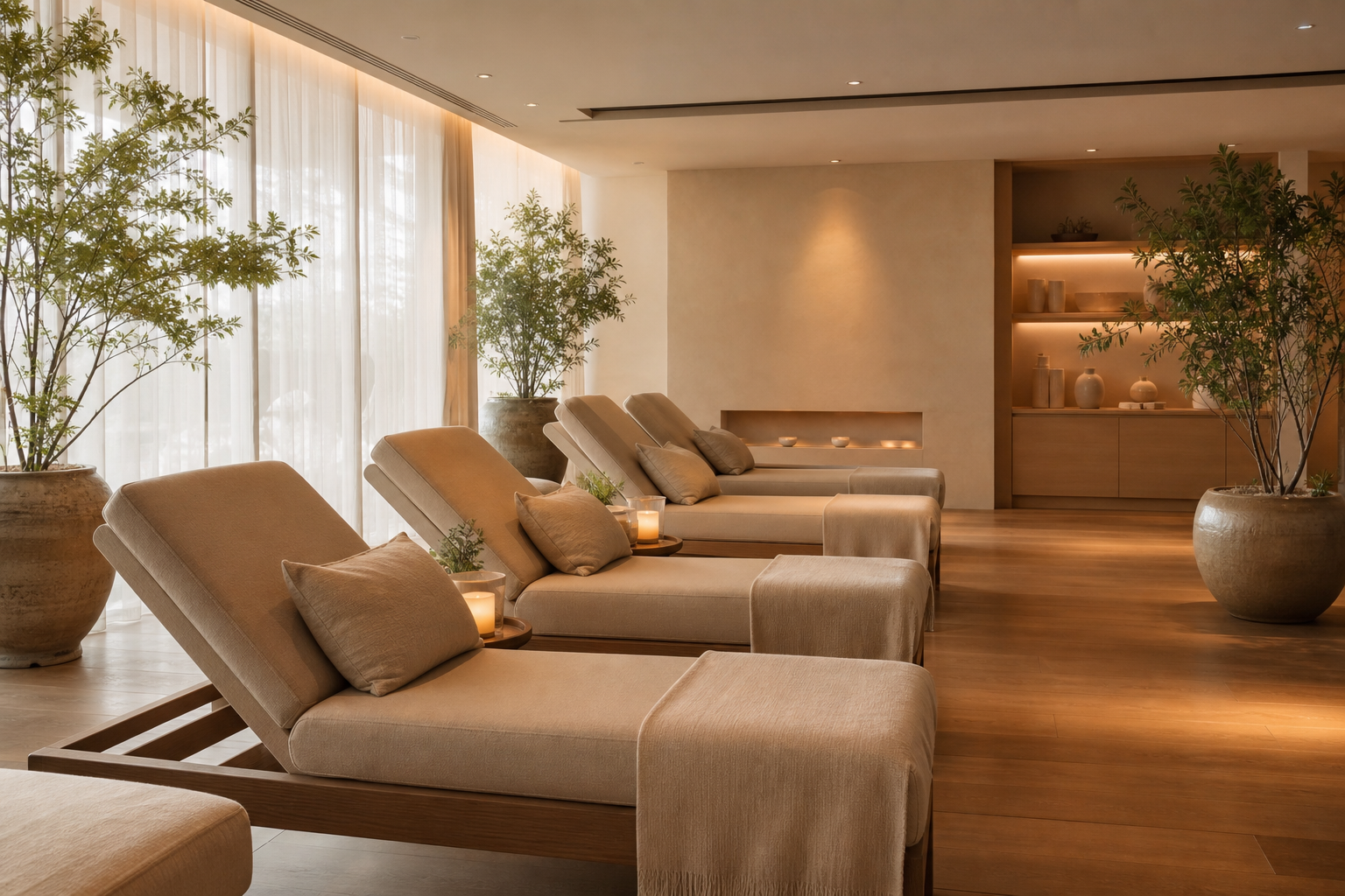 Calming relaxation lounge